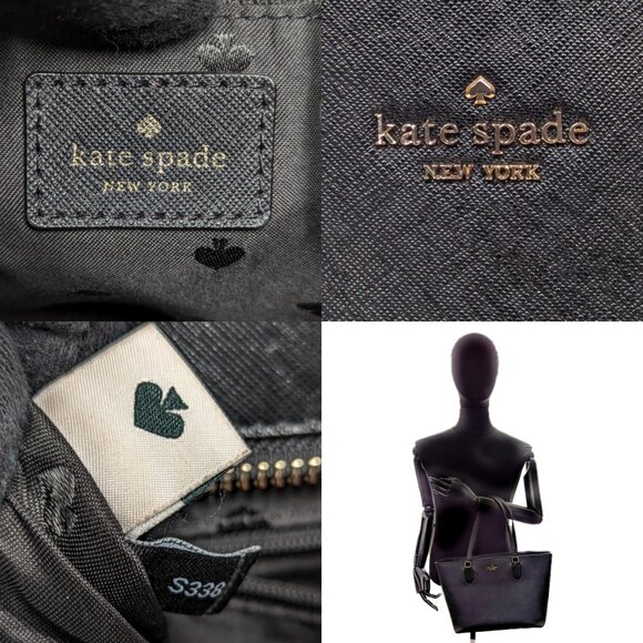 KATE SPADE Dally Laurel Way Saffiano Leather Zip Top Tote Black - Picture 10 of 15